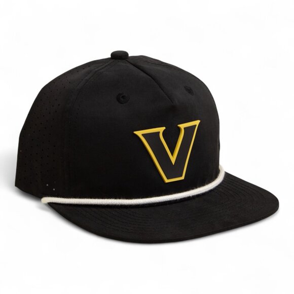 Vanderbilt Commodores Black 3D Perforated Rope Hat- Black/ White - Picture 1 of 3